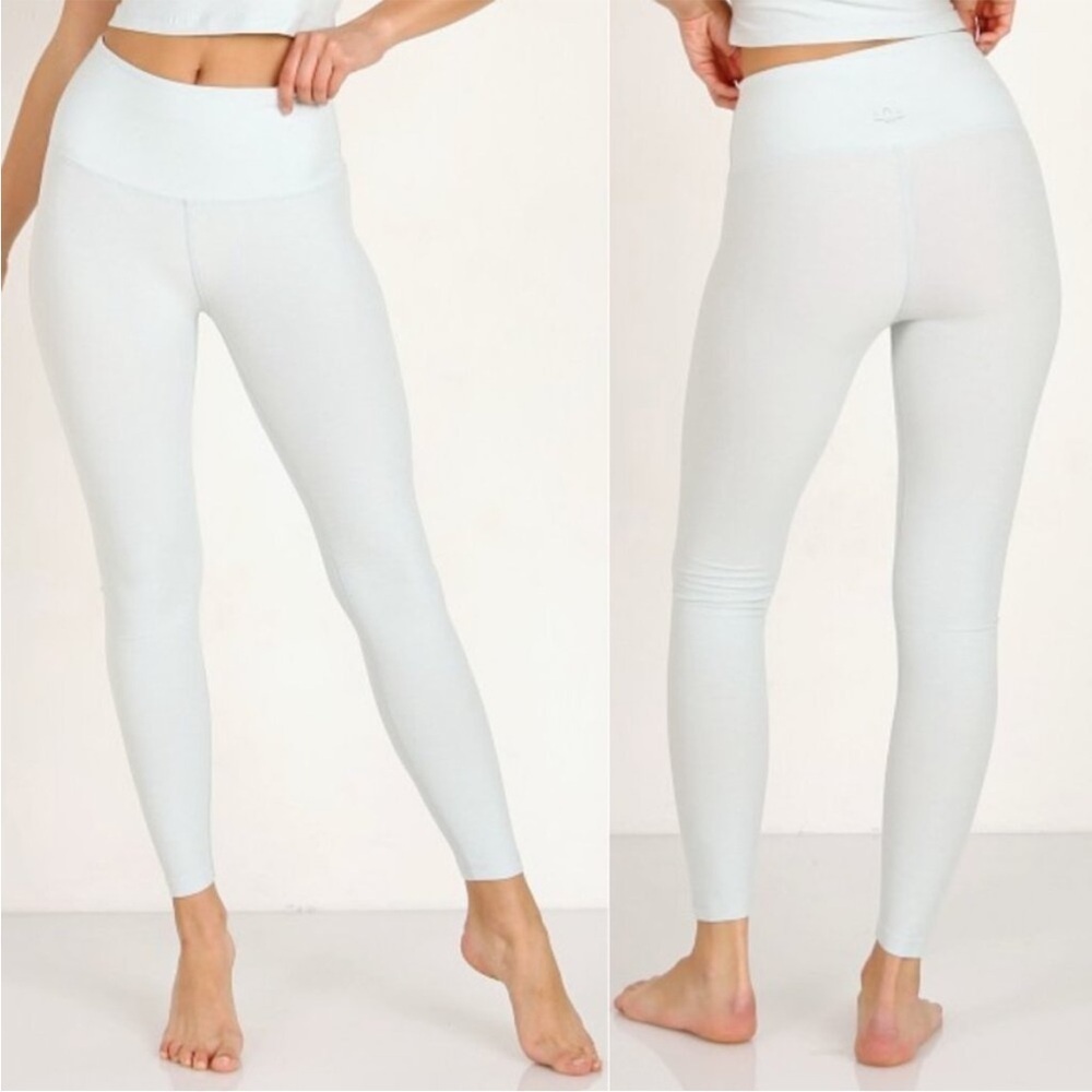 Beyond Yoga Caught In The Midi High Waisted Leggings Light Blue XL